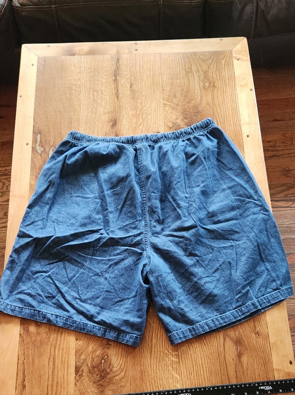 Women’s 100% Cotton  Blue Jean Style Pull-on  Shorts with Elastic Waist